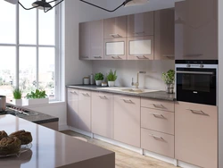 Cappuccino color in the kitchen interior photo