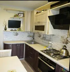Photo of a 9 square meter kitchen with a right corner
