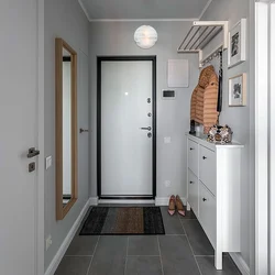 Hallway design photo in gray tones photo