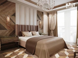 Bedrooms in brown tones interior