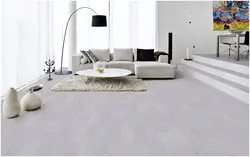 Living room white floor design