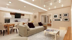Ceiling options in the kitchen living room photo