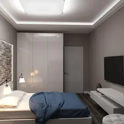 Bedroom interior 12 m2 in modern style