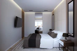Bedroom interior 12 m2 in modern style
