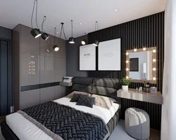 Bedroom interior 12 m2 in modern style