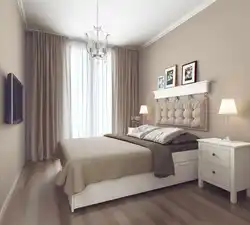 Bedroom interior 12 m2 in modern style