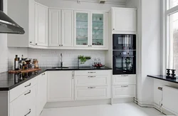 Ошхона тобнок сафед бо акс countertop сиёҳ