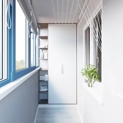 Wardrobe on the loggia photo modern