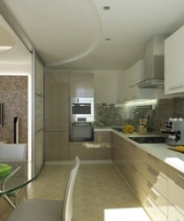 Kitchen interior in modern style 16 sq m photo