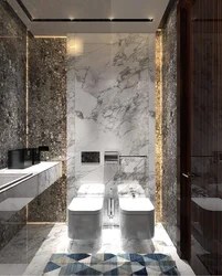 Marble Bathtub Tile Design Photo