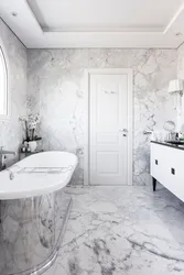 Marble bathtub tile design photo