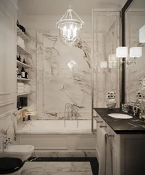 Marble bathtub tile design photo
