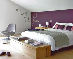 Photo of painted walls in the bedroom photo