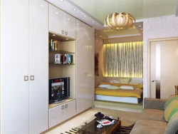 Modern design of a studio apartment with a niche