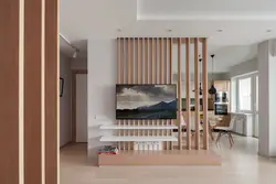 Interior Slats On The Wall Photo In The Living Room Interior