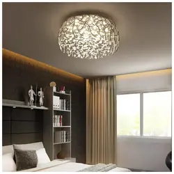 Stylish chandeliers in the bedroom photo