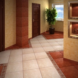 Tiles on the floor in the kitchen and hallway photo in the apartment
