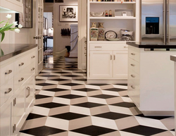 Tiles on the floor in the kitchen and hallway photo in the apartment