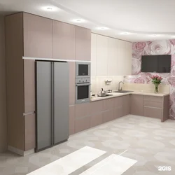Розовые кухни фото дизайн