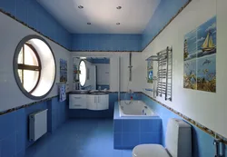 Dəniz üslubunda hamam dizaynı