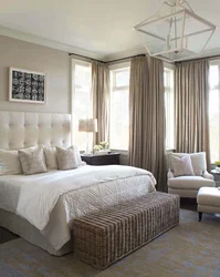 Small bedroom design with two windows