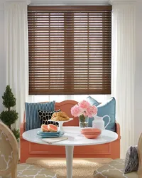 Blinds in the kitchen in the interior modern photo