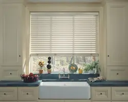 Blinds in the kitchen in the interior modern photo