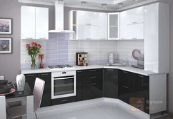 Corner kitchen set for kitchen photo white