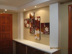 Paintings for the interior of the hallway for a bright interior