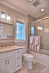 Design of a bathroom with a toilet in the house with a window