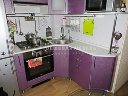 Corner kitchens with sink for a small kitchen in Khrushchev photo