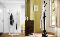 Modern design of hangers in the hallway