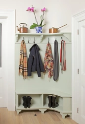 Modern design of hangers in the hallway