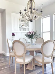 Photo kitchen design with a round table