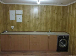 Paneling a kitchen wall photo