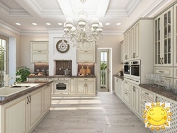 Kitchen design ivory photo