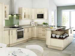 Kitchen design ivory photo