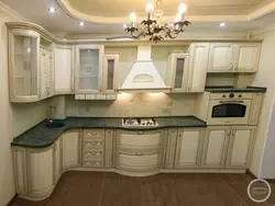 Kitchen design ivory photo