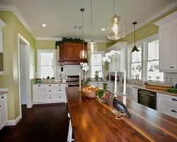 Kitchen interior color combination of kitchen and floor