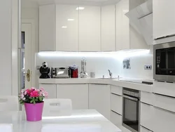 Photo of kitchen design in white style