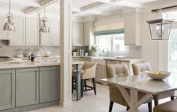 Modern Kitchen In Pastel Colors Photo