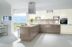 Сучасная кухня пастэльных тонаў фота