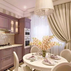 Modern kitchen in pastel colors photo