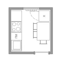 Small-Sized Kitchens 5 Sq.M. Design With Gas