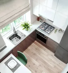 Small-Sized Kitchens 5 Sq.M. Design With Gas