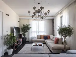 Corner room with two windows living room design
