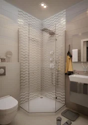 Design Of A Bright Bathroom With Shower