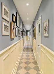 Tiles in the hallway on the wall photo