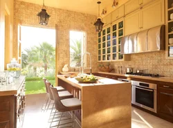 Kitchen project with access to the terrace photo