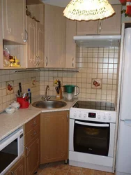 Apartment renovation photo of the kitchen of a small Khrushchev